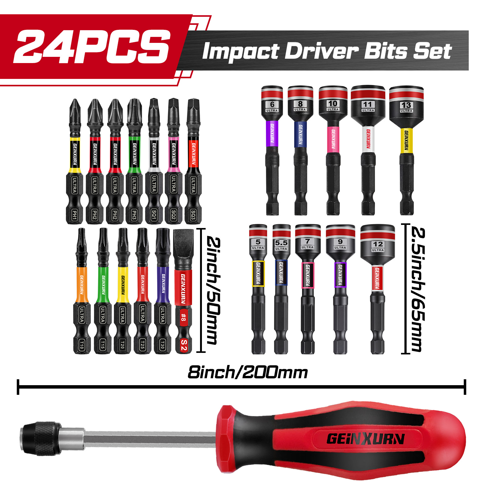 Geinxurn 24PCS UTLTRA TORQUE D - đánh giá và giá Screwdriver Set
